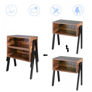 ERGODESIGN Stackable End Table And Side Table With Storage