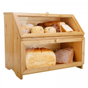 ERGODESIGN Double-Layer Bread Box For Bread Storage With 4 Colors Available