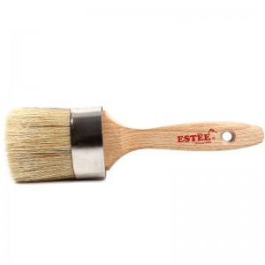 Chalk Paint Wax Brush with 100% Natural Bristles Wood Handle for Intricate Textures