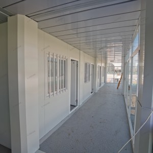 Høykvalitets vindbestandig lett stål prefabrikkert hybelhus Containerkontor Kombinerte prefabrikkerte hus