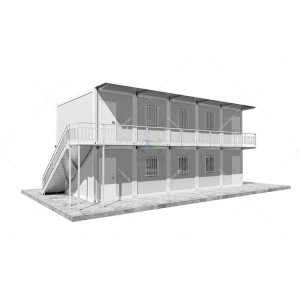 Nei 20ft Eco Modular Kabine Einfach Build Prefabrizéiert Abnehmbar Wunnen EPS Sandwich Panel Container Haus Fir Verkaf