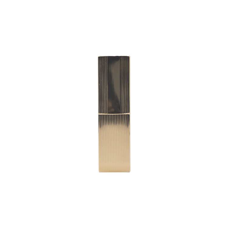 골드 알루미늄 립스틱 튜브 빈 금속 골드 스퀘어 맞춤형 립밤 케이스 화장품 용기