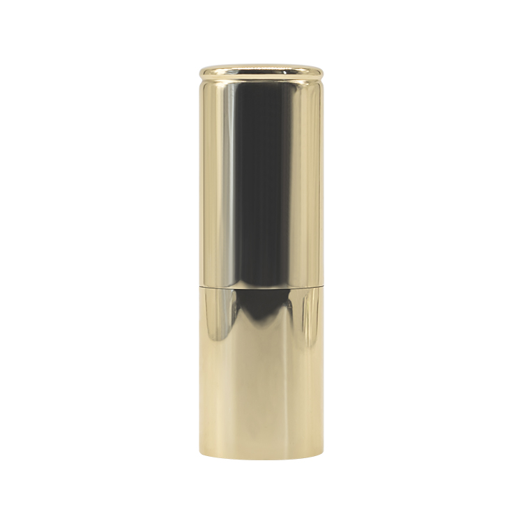 Ishubhu le-Luxury Round Metal Lipstick Lipstick Isitsha esine-Lipstick esingenalutho Iziqukathi ze-lipstick Ekesi Legolide Isithombe Esifakiwe