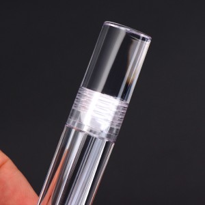 Tubos transparentes para brilho labial Cilindro de cristal transparente Recipiente para batom líquido Embalagem vazia para frasco transparente
