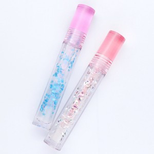 Transparent Lip Gloss Tubes Crystal cylinder သည် အလွန်ကြည်လင်သော Liquid Lipstick Container ဗလာအကြည် ပုလင်းအထုပ်