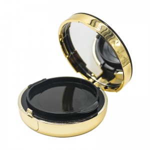 Contêiner de embalagem estojo compacto de luxo vazio para cosméticos com espelho 2 camadas