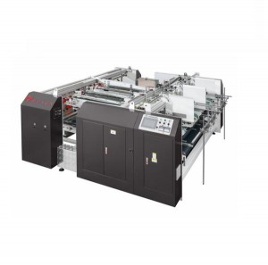 ZH-2300DSG Semi-Automatic fasi pepa lua Carton Folding Gluing Machine