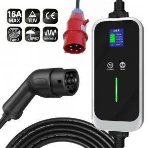 Ao amin'ny Home Electric Car level 2 ev charge 22KW Portable Charger 3phase 32A ev car charger