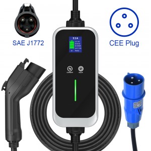 Level 2 EV Charger Type 1 7KW Portable ev Charger miaraka amin'ny 5m ev charging cable 7KW