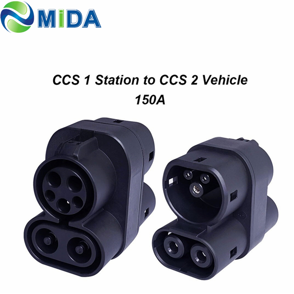 CCS 1 na CCS 2 Adapter Uitstalbeeld