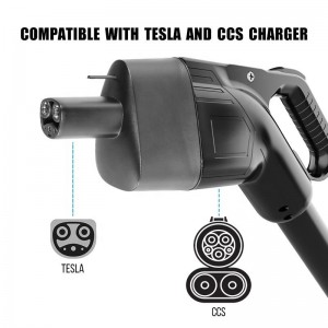 CCS1-den Tesla adapterine CCS1 soketinden Tesla ulagyna çenli