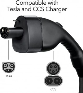 CCS1 i Tesla Adapter mai CCS1 socekt i Tesla kaʻa