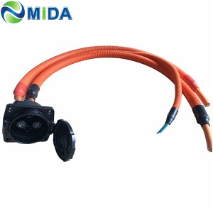 125A 150A 200A CHAdeMO EV Socket DC Tere EV Charger Inlet with 1m cable