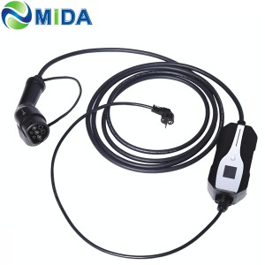MIDA EV Charger Type 2 Portable EVSE 8A 10A 13A 16Amp Vehiculum Electric Car Charger