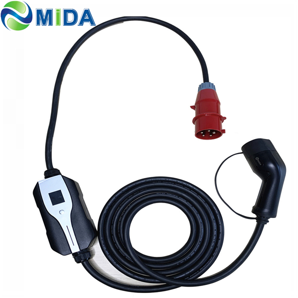 EV Charging Cable Mode-3 Type 2 IEC 62196-2 Male to Type-2 Female Three  Phase, 16 Amp, 11Kw