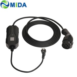 MIDA EV Şarj Cihazı Tip 2 Taşınabilir EVSE 8A 10A 13A 16Amp Elektrikli Araç Araç Şarj Cihazı