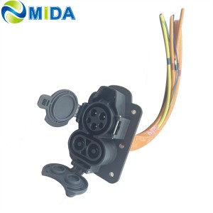 DC 150A 200A CCS1 Inlets J1772 AC 63A Combo 1 Socket EV Charger Inlets for Electric Car Charging