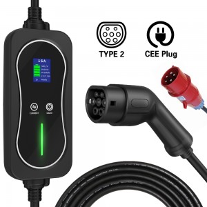 ខ្សែសាករថយន្ត 3Phase EV Charging Cable 22KW home charger IEC62196 type 2 home electric chargers