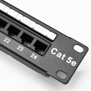 Cat5e UTP/FTP 24पोर्ट पैच पैनल