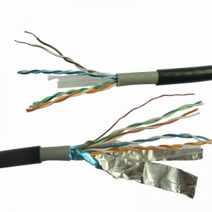 Ubwiza Bwiza Hanze FTP Cat6a Cable Cable