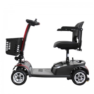 Firehjuls større hjul komfortabel mobilitetsscooter for seniorer