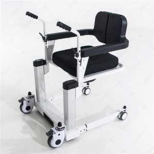 Sedia di trasferimento elettrica per il sollevamento del paziente con comodo trasferimento del paziente dal letto alla sedia per disabili