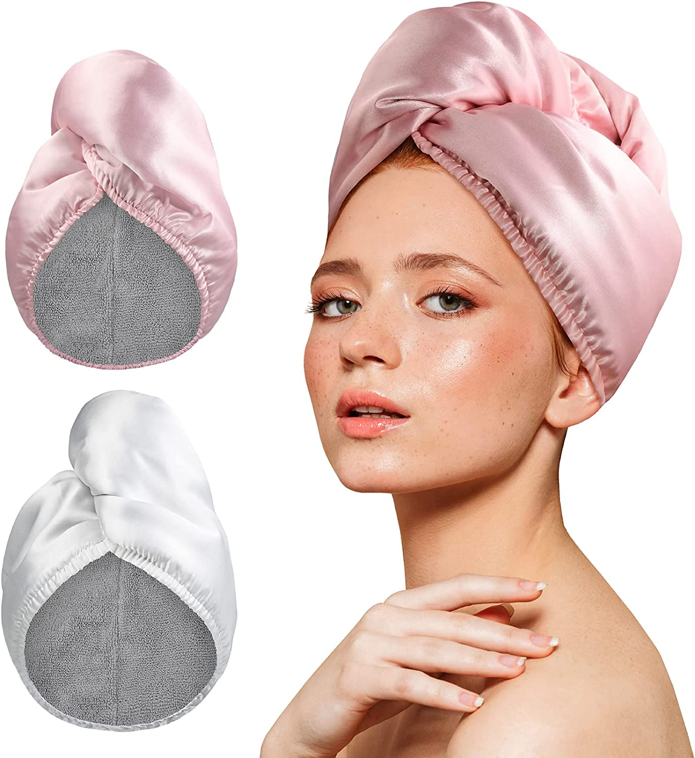 Mikrofiber hårhåndkle wrap turban tørking hår vri hodet håndklær for kvinner jenter