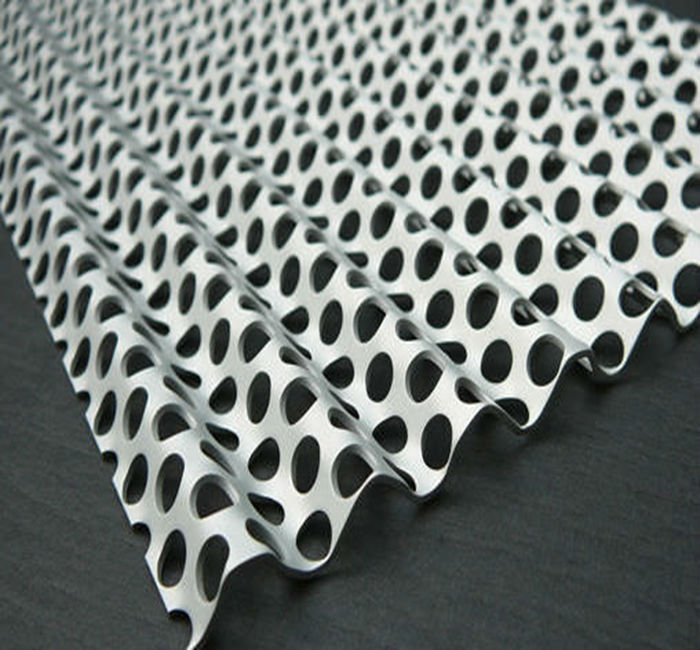 Perforated corrugated aluminum sheet