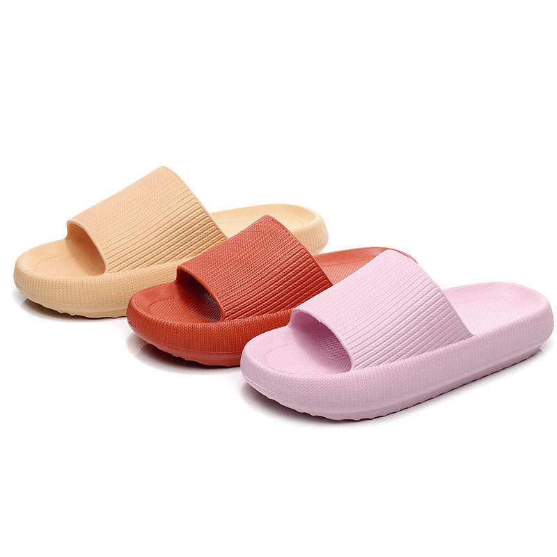 Ready Stock /Custom Logo Cloud Slides for Women and Men Shower Slippers Bathroom Sandals Extremely Comfy Cushioned Thick Sole