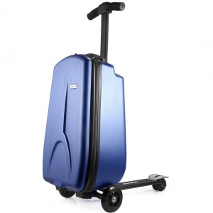 a-bst ຄຸນະພາບສູງ kids scooter luggage suitcase three wheel foldable aluminium alloy 18inch ທົນທານ scooter suitcase kids travel