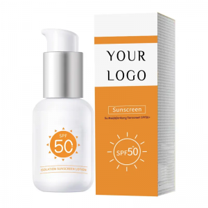 Private Label SPF50 Sun cream Block Long-term PA+++ Pwoteksyon Reparasyon AntiseptikSunscreen losyon