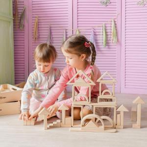 Miljövänliga ryska hantverkare Trä pedagogiska leksaker för barn