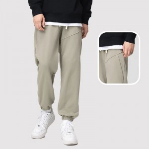Custom High Quality Deconstruction Patchwork Loose Fit Unisex Joggers Sweat Pants Trousers for Men