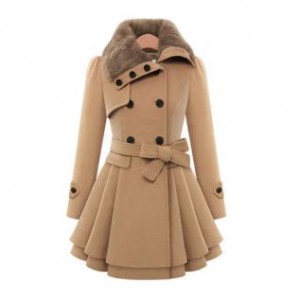 Plus Size Women'S Coats,Autumn Winter Ladies Trench Long Fur Puffer Girls Coat Jacket Para sa Babae