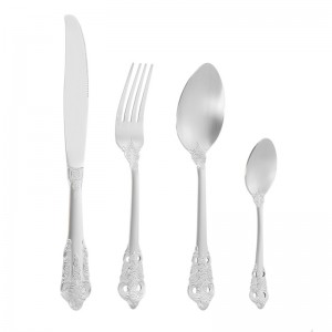 Ensemble de couteaux, fourchettes et cuillères en acier inoxydable, vaisselle de restaurant occidental
