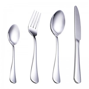 Western restaurant tableware Stainless simbi banga, forogo uye spoon set