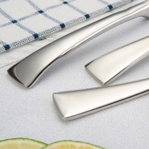 Conjunto de faca, garfo e colher de aço inoxidável para talheres de restaurante ocidental