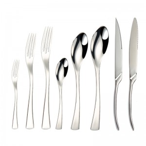 वेस्टर्न रेस्टॉरंट टेबलवेअर स्टेनलेस स्टील चाकू, काटा आणि चमचा सेट