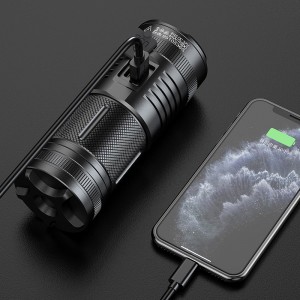 LED flashlight USB præcipiens facem portatilem