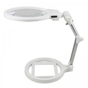 Uban sa LED light sub-mother desktop folding metal stand scale repair reading magnifying glass