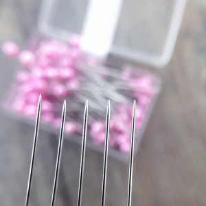 Stort hoved perle perle nål fast indsats beklædningsgenstand positionerende nål farve høj kvalitet forniklet skive perlemorsnål