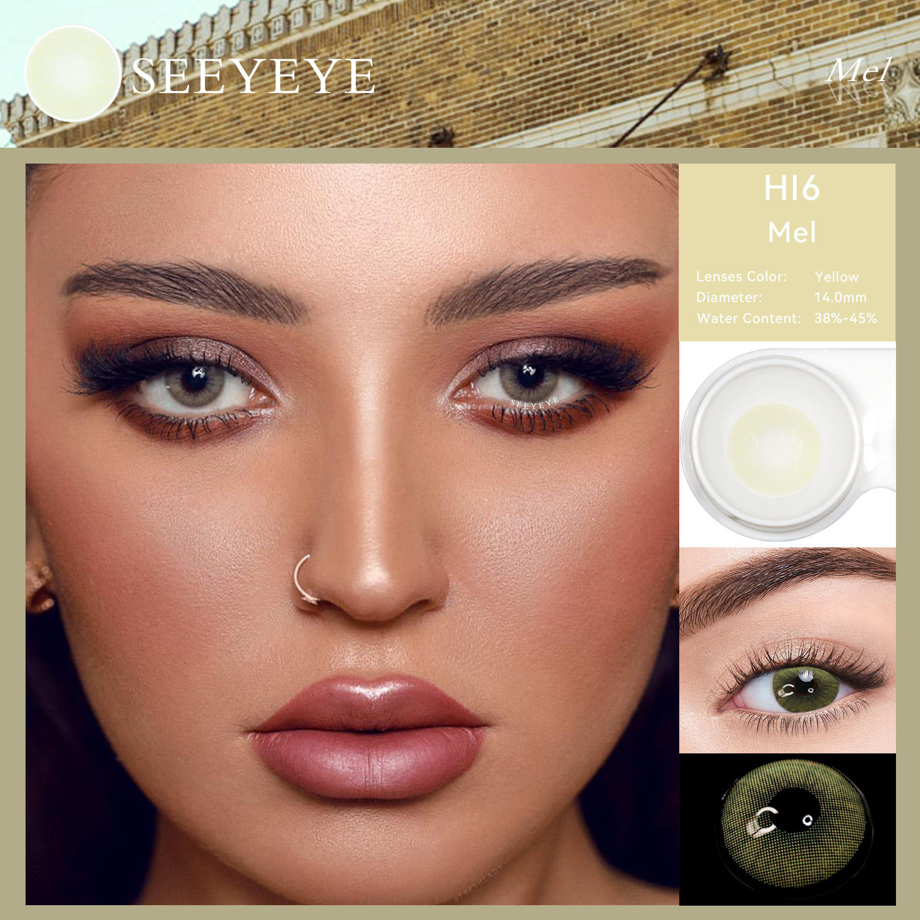 Seeyeye Hi Series естествено изглеждащи китайски козметични цветни контактни лещи на едро Евтини меки годишни контактни лещи в цвят на очите