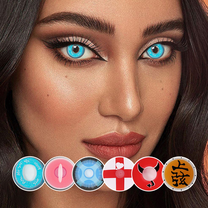 Oční kontaktní čočky Vhodné pro imitaci Kolekce ročních kontaktních čoček bláznivých barev