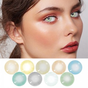 Супер природни контактни леќи со 9 бои Контактни леќи со свежа природна боја од 14,2 мм
