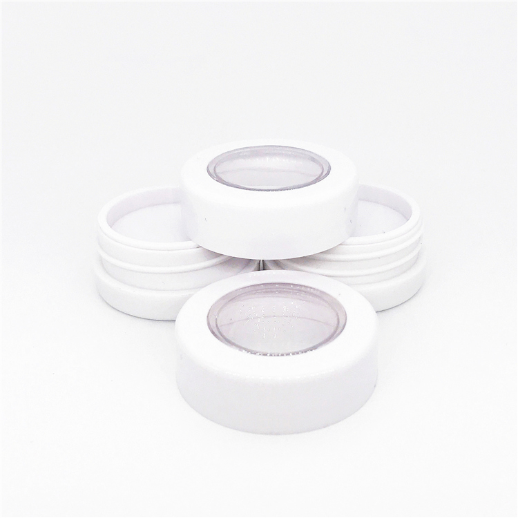 Cheap Plastic White Small Capacity Round Face Cheek Powder Case