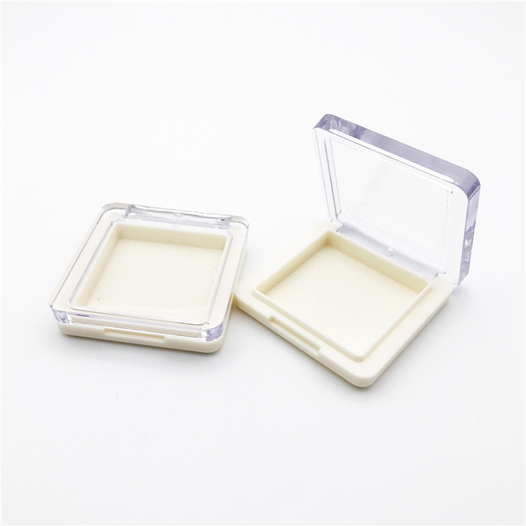 Small Cheap Clear Empty Square 33mm Single Pan Blush Case