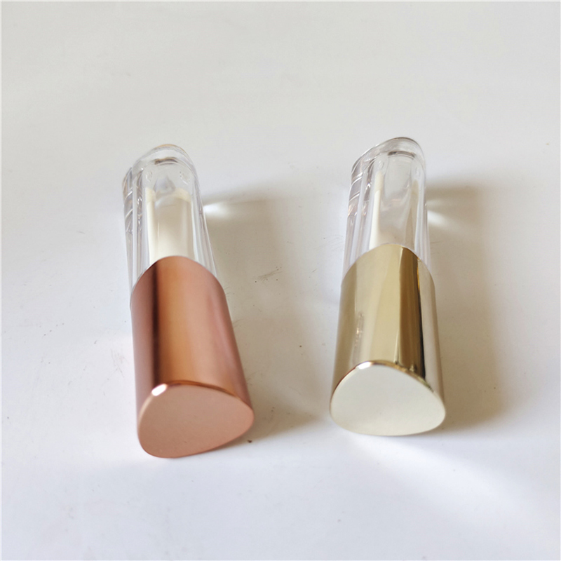 Custom Cosmetic Thick Wall Luxury Rose Gold Triangle Lipgloss Tube Featured Image
