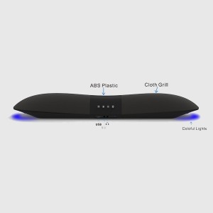 2021 New unique design Gaming speaker with RGB lights, PC soundbar, bluetooth speaker, Multi-function mini soundbar with wireless bluetooth for home latop TV with AUX(SP-617)