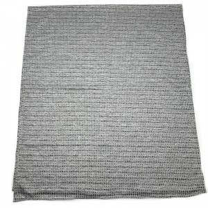 Марама од плетена ткаенина со висока смисла во сива боја со разновидни жакард дезени