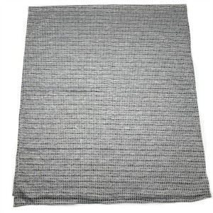 Taas nga pagbati nga grey knitted fabric scarf nga adunay lainlaing mga pattern sa jacquard
